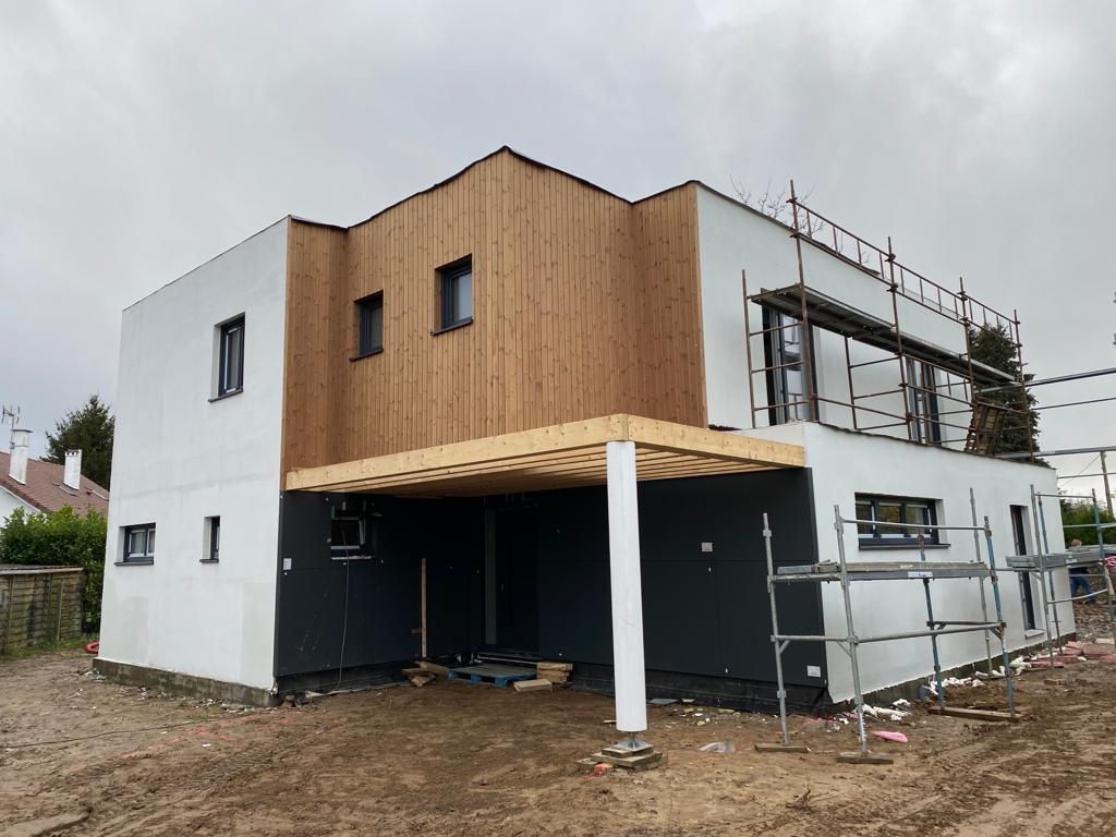 Gros oeuvre à Bernay : construction d’un bâtiment avec maçonnerie et élévations (Prestige Bâtiment).